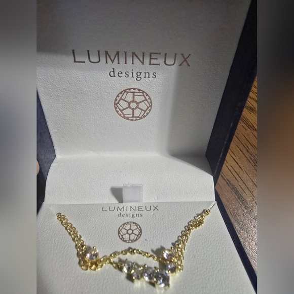 Lumineux Designs Sterling Silver Necklace w/ a 14/16+2 inch Chain + Earrings Set - Picture 7 of 10